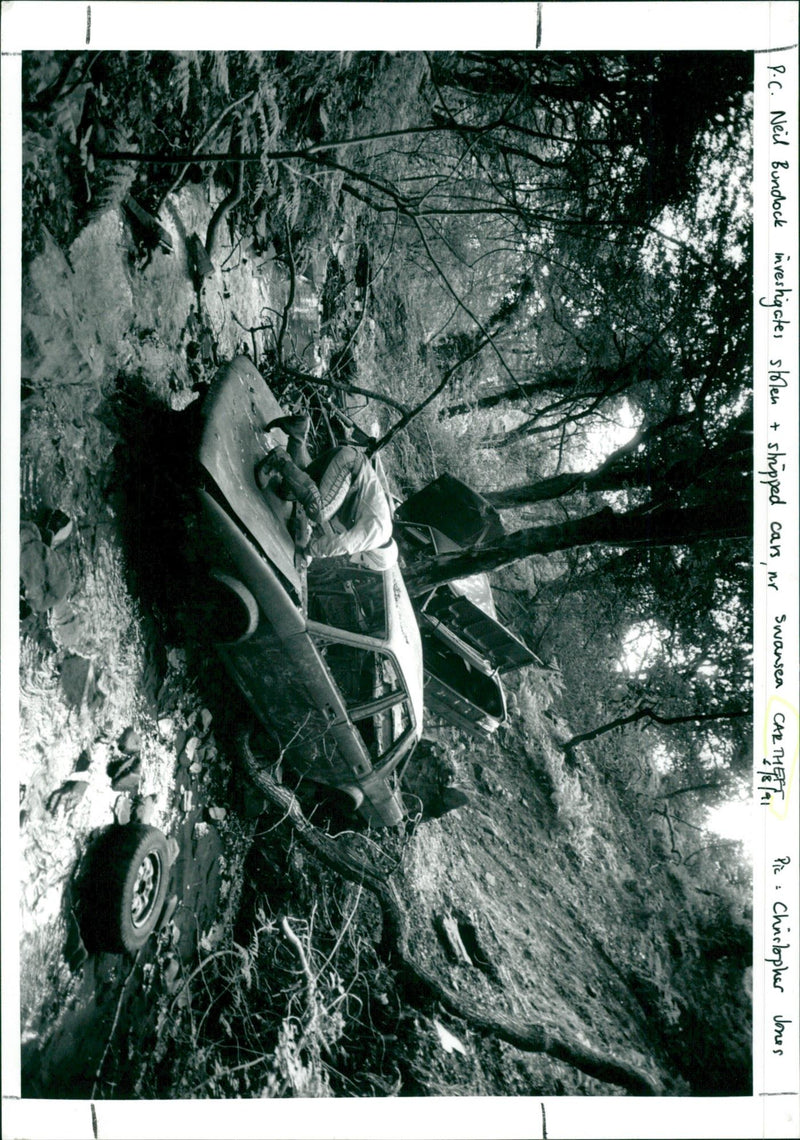 Car Theft - Vintage Photograph