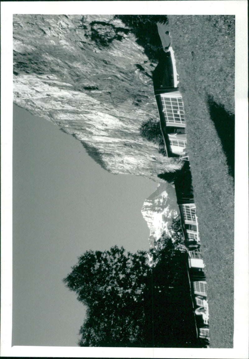 A nature's view of Jungfrau, Lauterbrunnen Switzerland. - Vintage Photograph