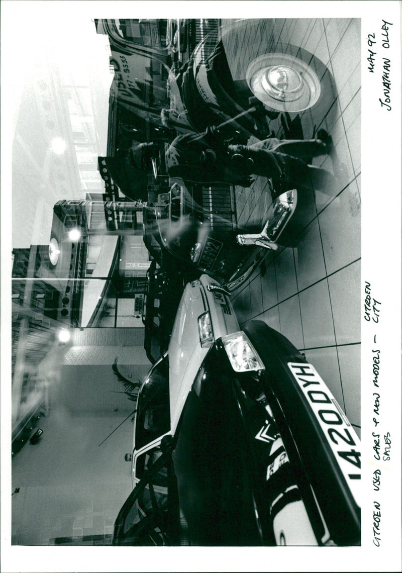 Citroën used cars & new models on display at showroom - Vintage Photograph