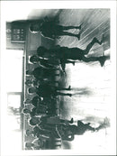 Children practice music and theater - Vintage Photograph