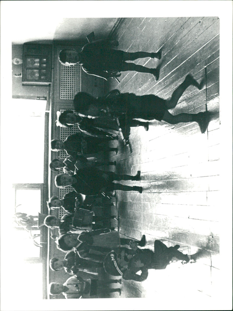 Children practice music and theater - Vintage Photograph