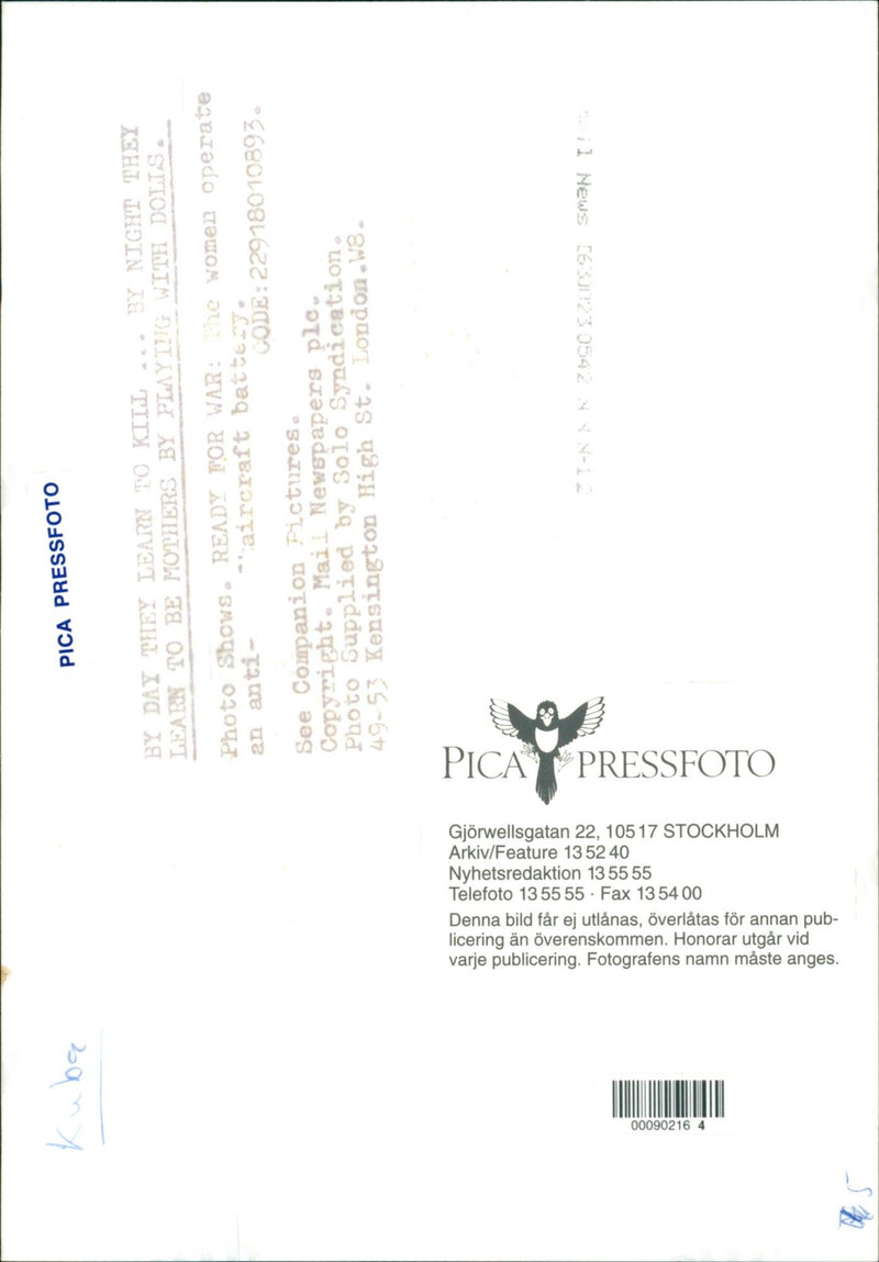 Female artillery regiment - Vintage Photograph