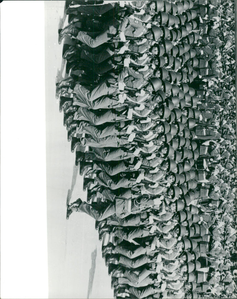 The Cuban military is lined up - Vintage Photograph