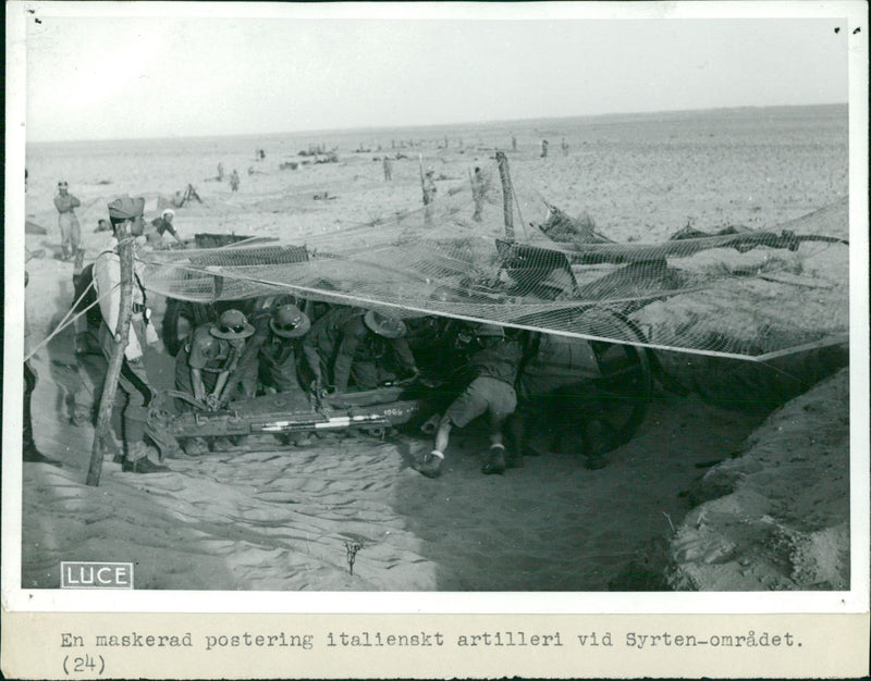 ITALIAN WARSHIP DURING BATTLE PICTURE SJOST OUTSIDE SARDINIA SWEDEN - Vintage Photograph