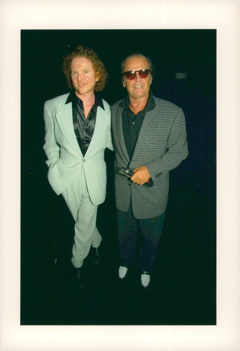 Jack Nicholson along with singer Mich Hucknall - Vintage Photograph