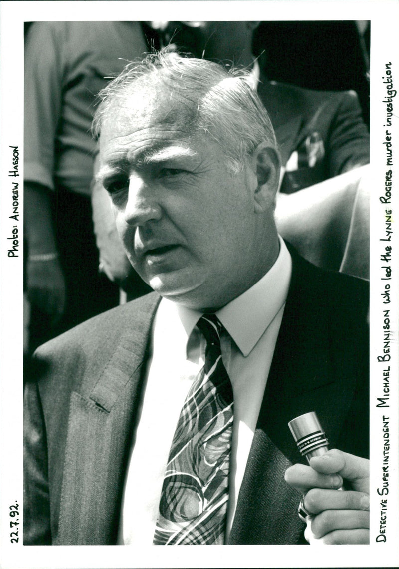 Detective Michael Bennison who led the Lynne Rogers murder investigation. - Vintage Photograph