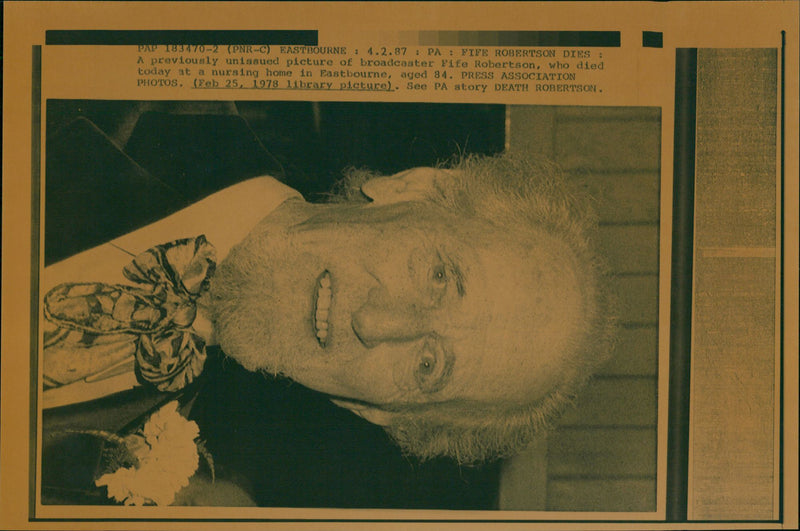 1987 DIED PRESS WRITER DEATH - Vintage Photograph