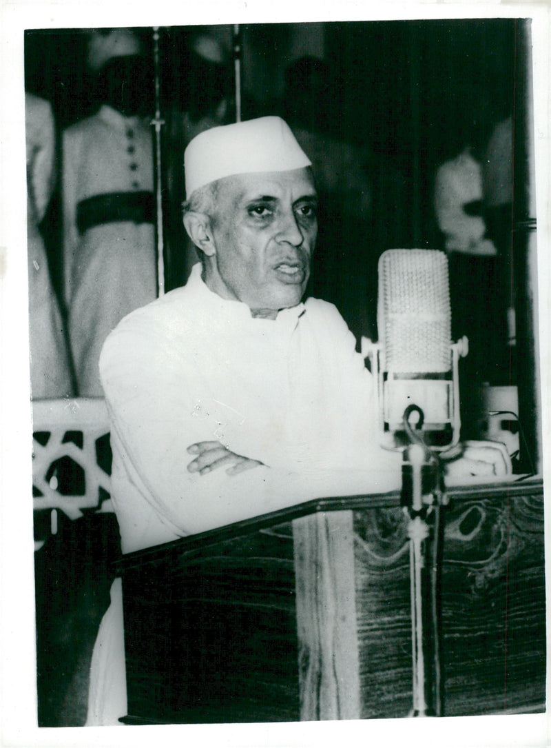 Indian politician Pandit Jawaharlat Nehru - 1 August 1947 - Vintage Photograph
