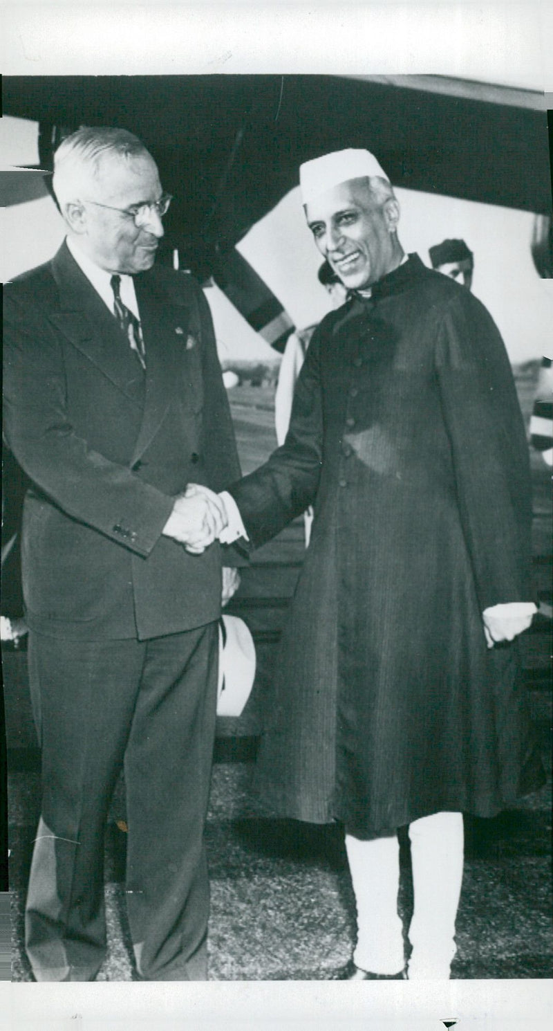 Indian politician Pandit Jawaharlat Nehru with President Truman - Vintage Photograph