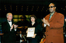 Singer Stevie Wonder gets the polar prize - Vintage Photograph