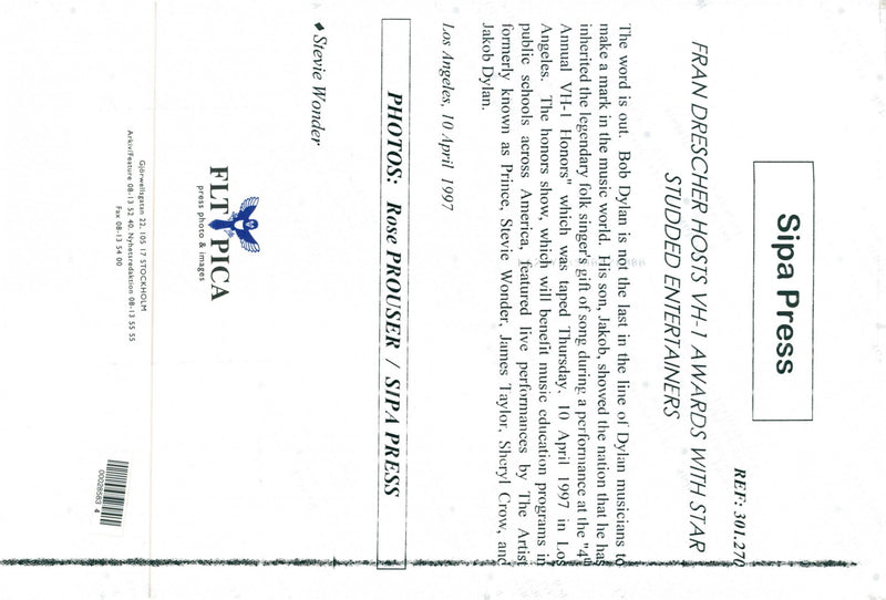 Singer Stevie Wonder - Vintage Photograph