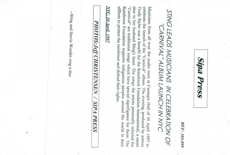 Singer Stevie Wonder - Vintage Photograph