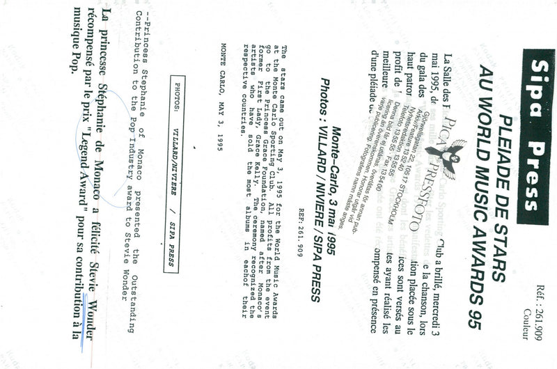 Singer Stevie Wonder - Vintage Photograph