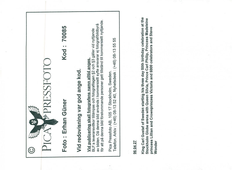 Singer Stevie Wonder with the royal family - Vintage Photograph