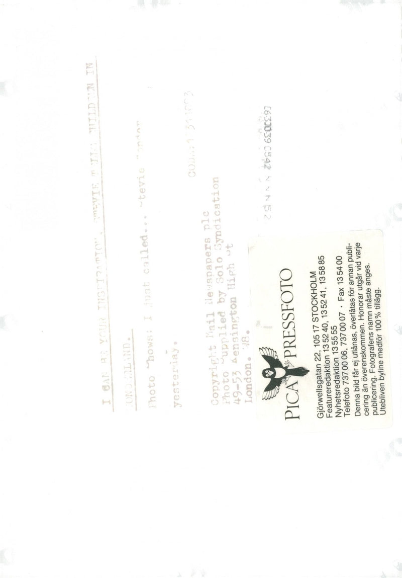 Singer Stevie Wonder - Vintage Photograph