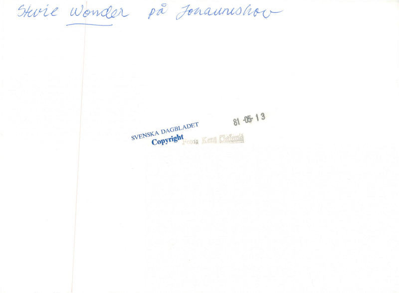 Singer Stevie Wonder - Vintage Photograph