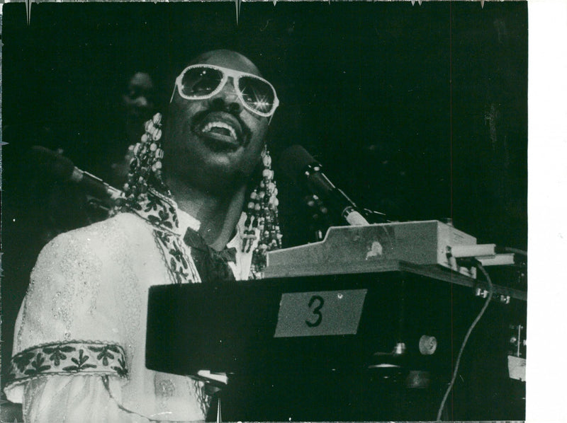 Singer Stevie Wonder - Vintage Photograph