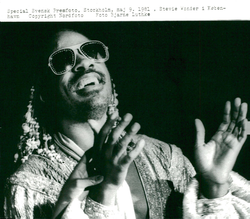 Singer Stevie Wonder - Vintage Photograph