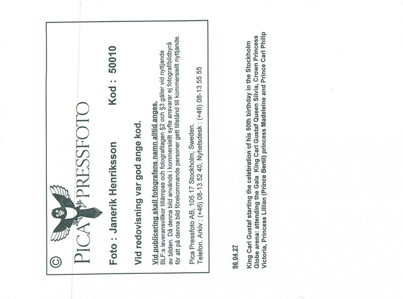 Singer Stevie Wonder with the royal family - Vintage Photograph