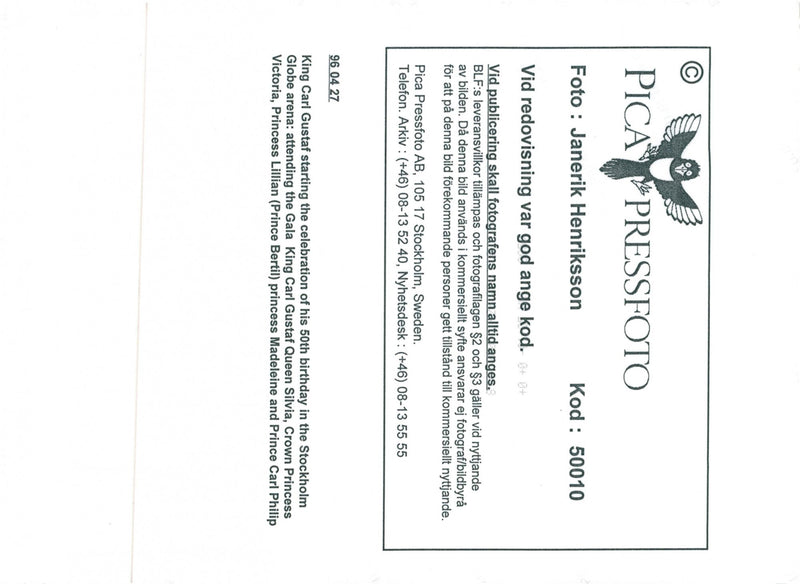 Singer Stevie Wonder with the royal couple - Vintage Photograph