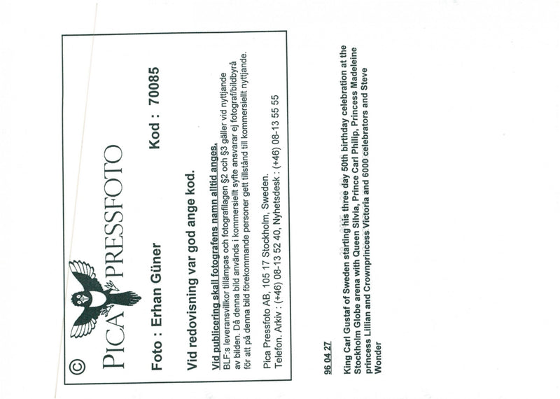 Singer Stevie Wonder with the royal family - Vintage Photograph