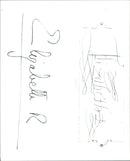 The names of Queen Elizabeth I of England (top) and Elizabeth II (under) - Vintage Photograph