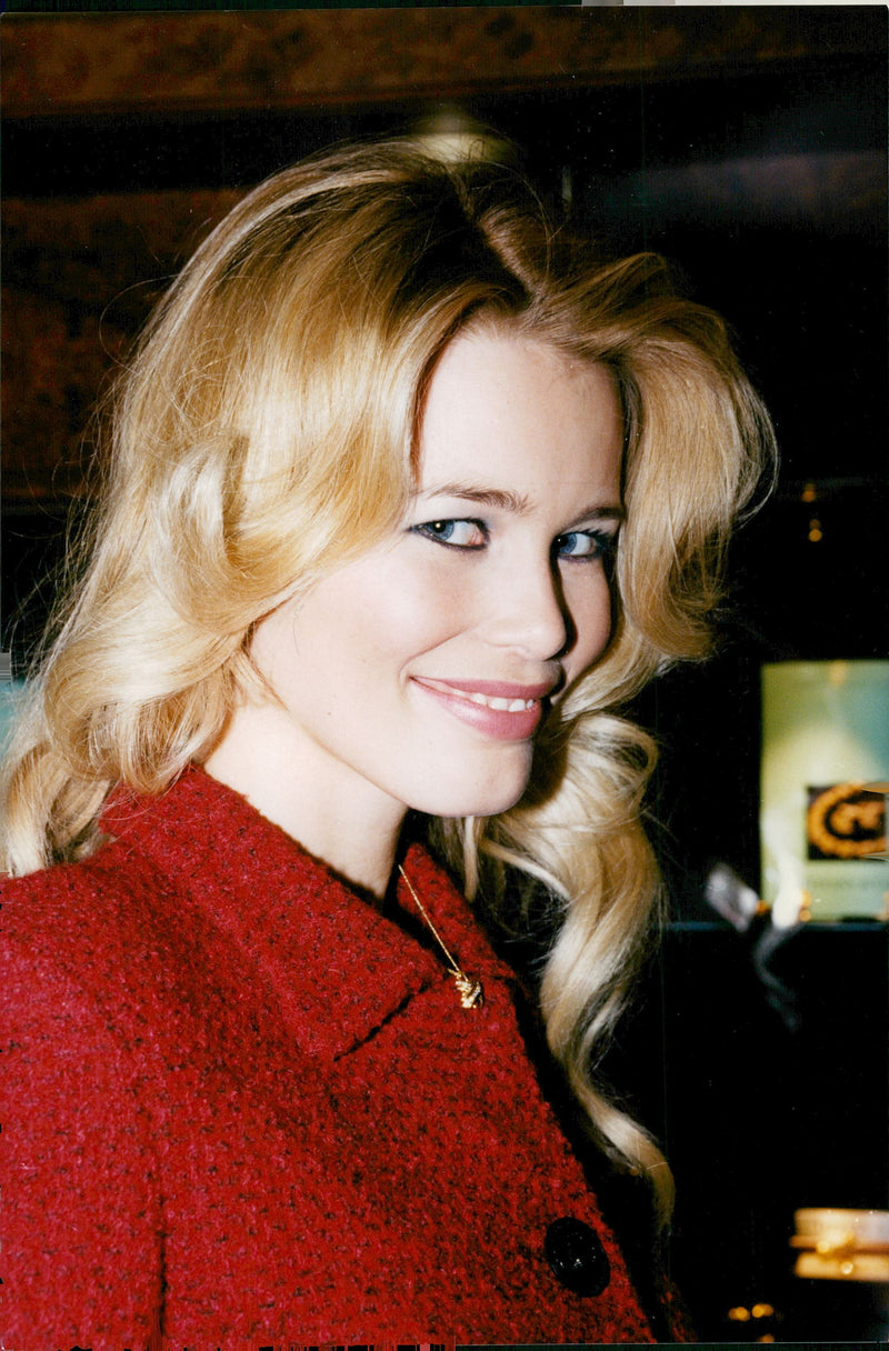 Claudia Schiffer on a visit to Moscow - Vintage Photograph