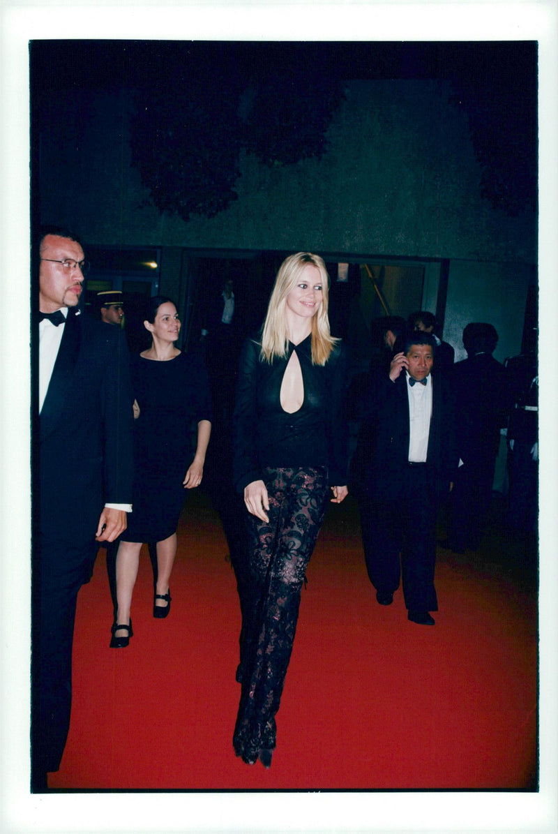 Claudia Schiffer on the red carpet at the Cannes Film Festival - Vintage Photograph