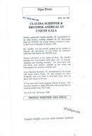 Claudia Schiffer and her brother Andreas at a gala in connection with UNICEFs 50th anniversary - Vintage Photograph