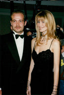 Claudia Schiffer and her brother Andreas at a gala in connection with UNICEFs 50th anniversary - Vintage Photograph