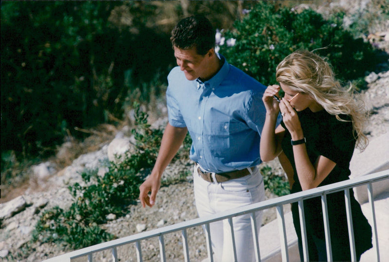 Michael Schumacher and Claudia Schiffer in Monaco - Vintage Photograph