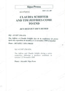 Claudia Schiffer and Tim Jeffries during a press conference after a furniture show - Vintage Photograph