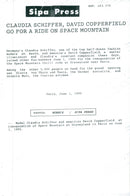 Claudia Schiffer and David Copperfield at the inauguration of the Space Mountain thrill ride in Disneyland near Paris - Vintage Photograph