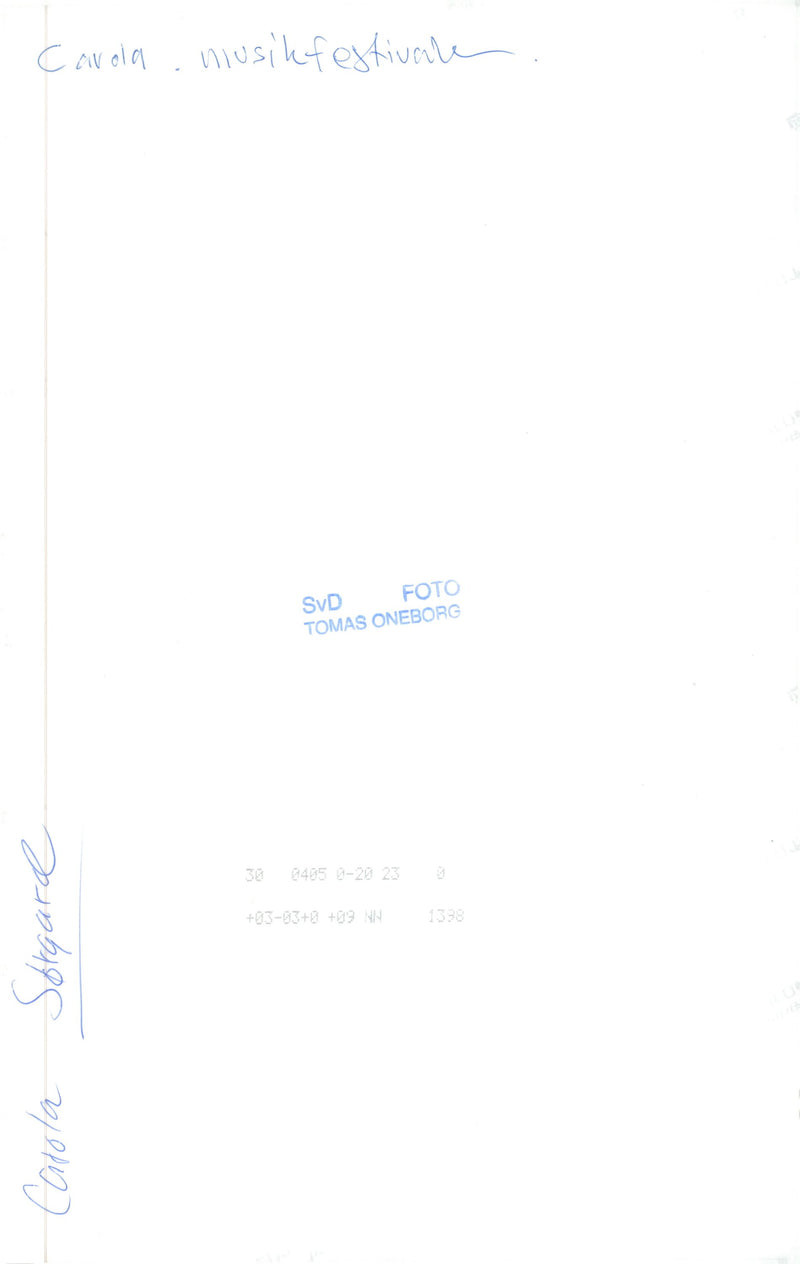 Carola photographed after winning the Music Festival - Vintage Photograph