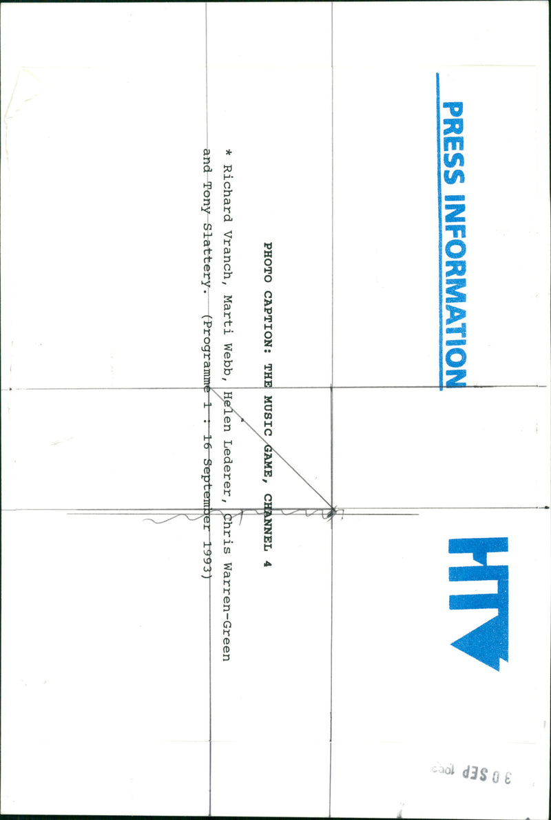 The Music Game -Channel 4 - Vintage Photograph