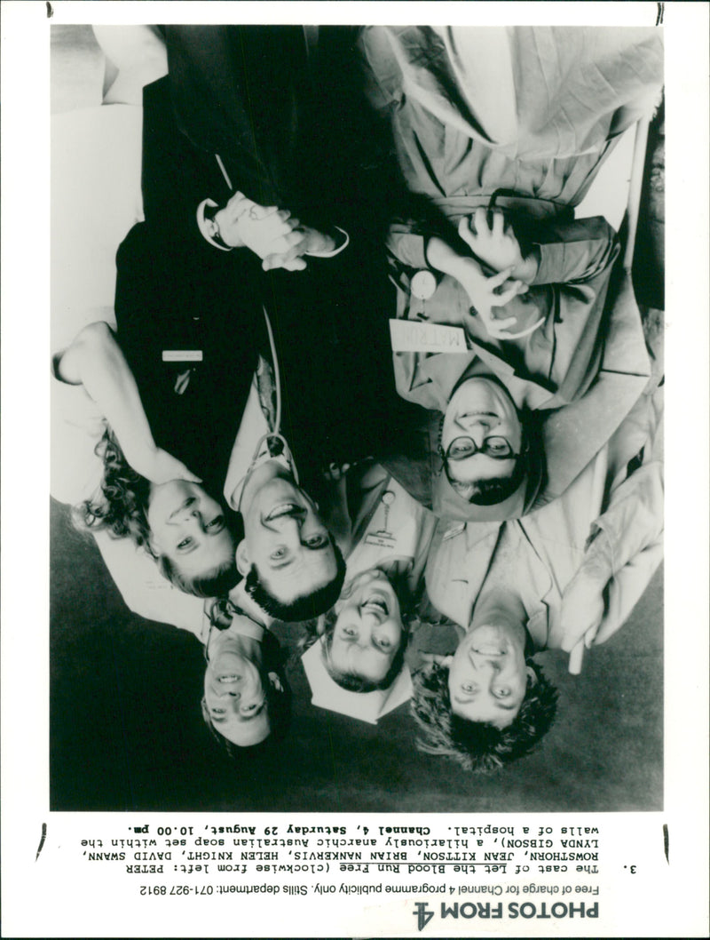 The cast of Let the Blood Run Free. - Vintage Photograph