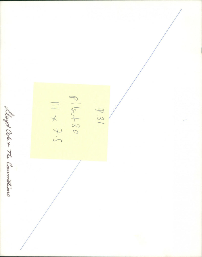 Lloyd Cole (r) and musical group the Commotions - Vintage Photograph