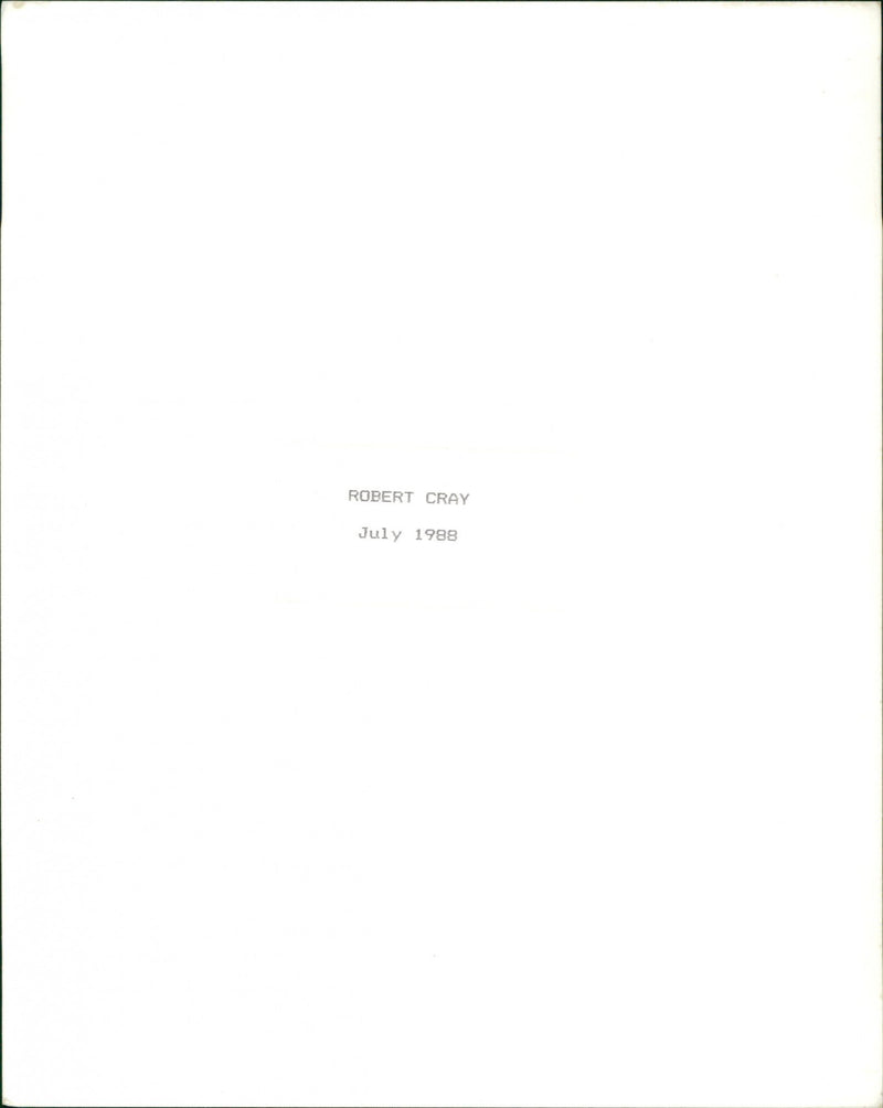 Robert Cray - Vintage Photograph