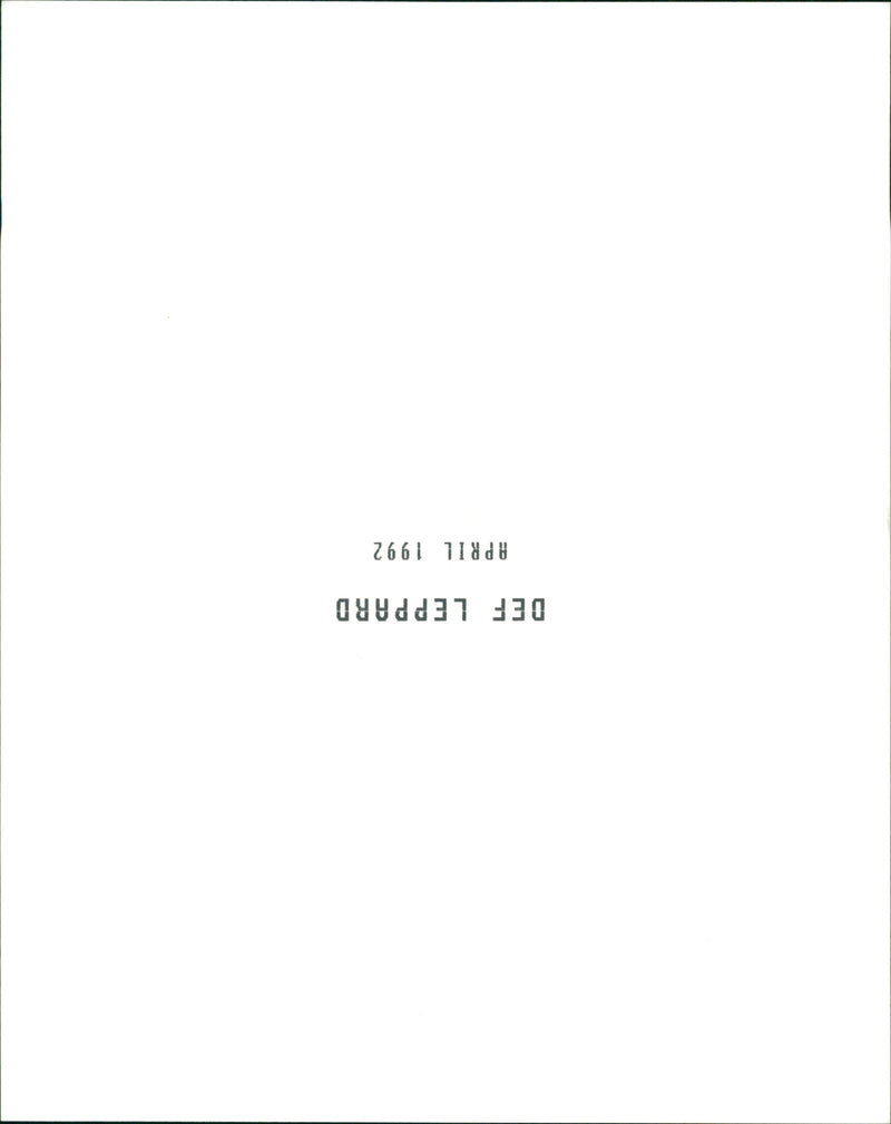 Def Leppard - Vintage Photograph