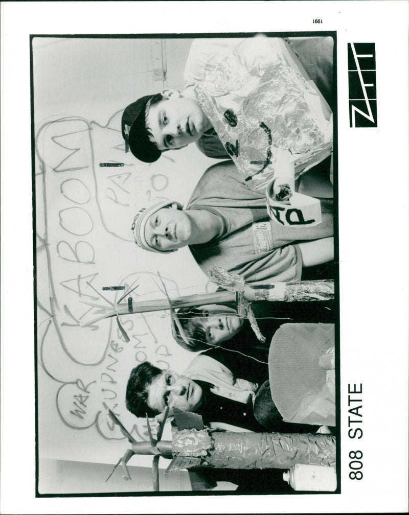 Artists of British Musical group 808 State - Vintage Photograph
