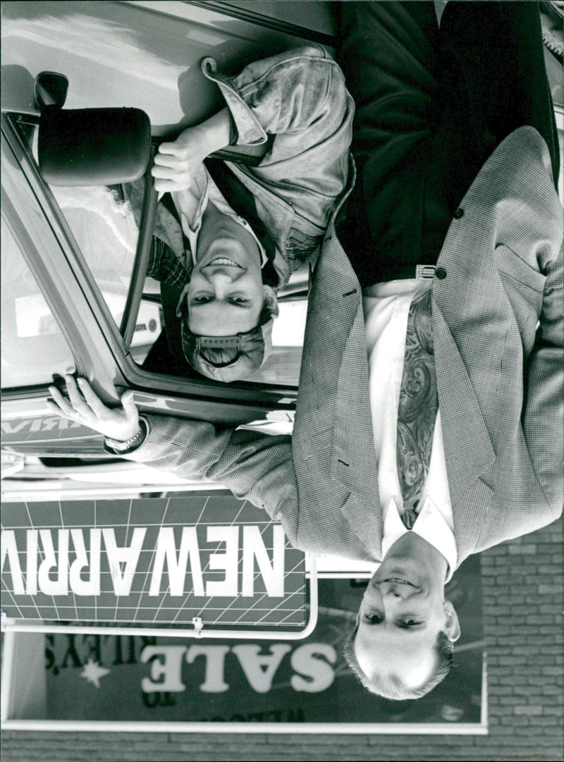 Quentin Willson and Kristian Schmid in 'Top Gear' - Vintage Photograph