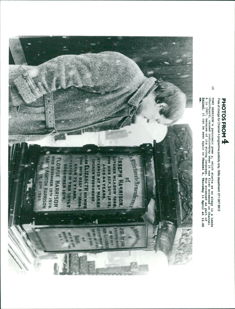 Poet Tony Harrison on 'Film Night' - Vintage Photograph