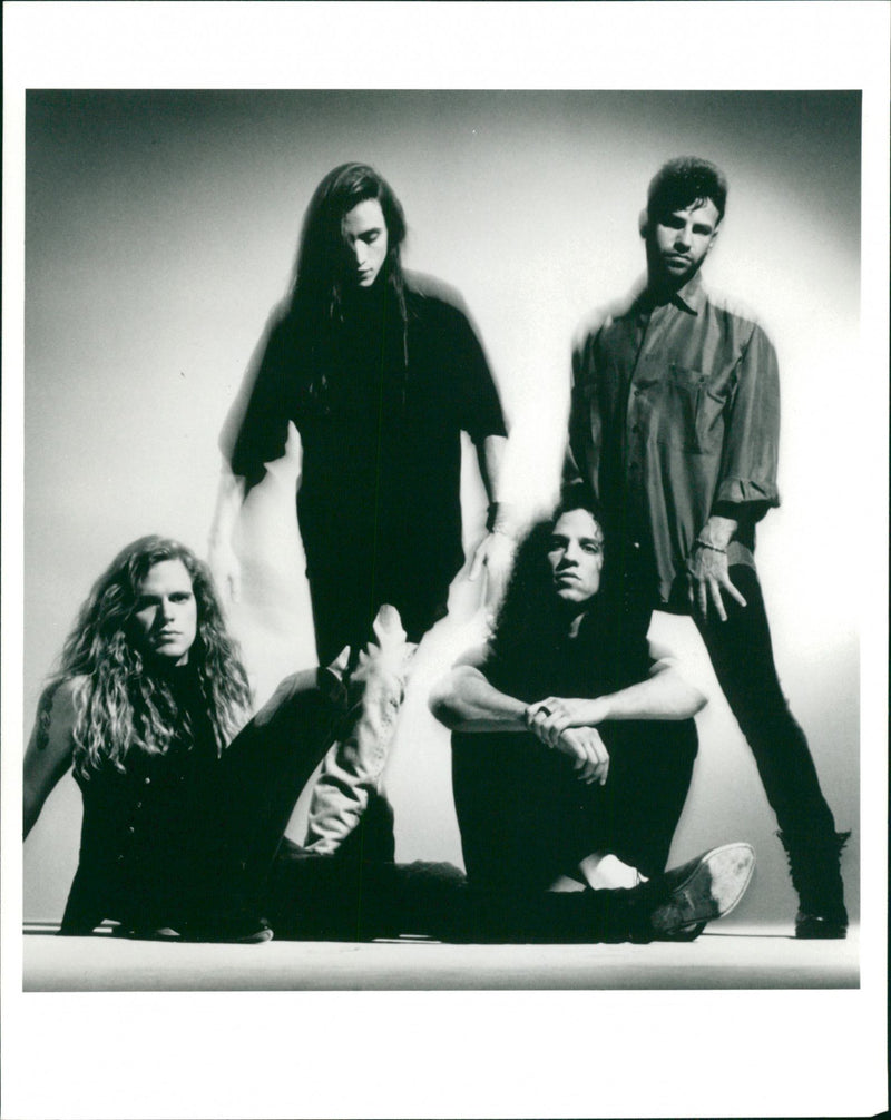 Artists of rock band 'Extreme' pictured together - Vintage Photograph