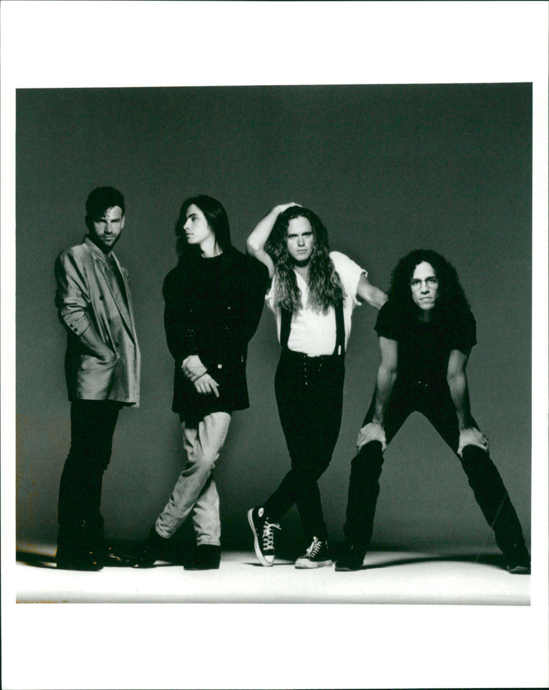 Artists of rock band 'Extreme' pictured together - Vintage Photograph