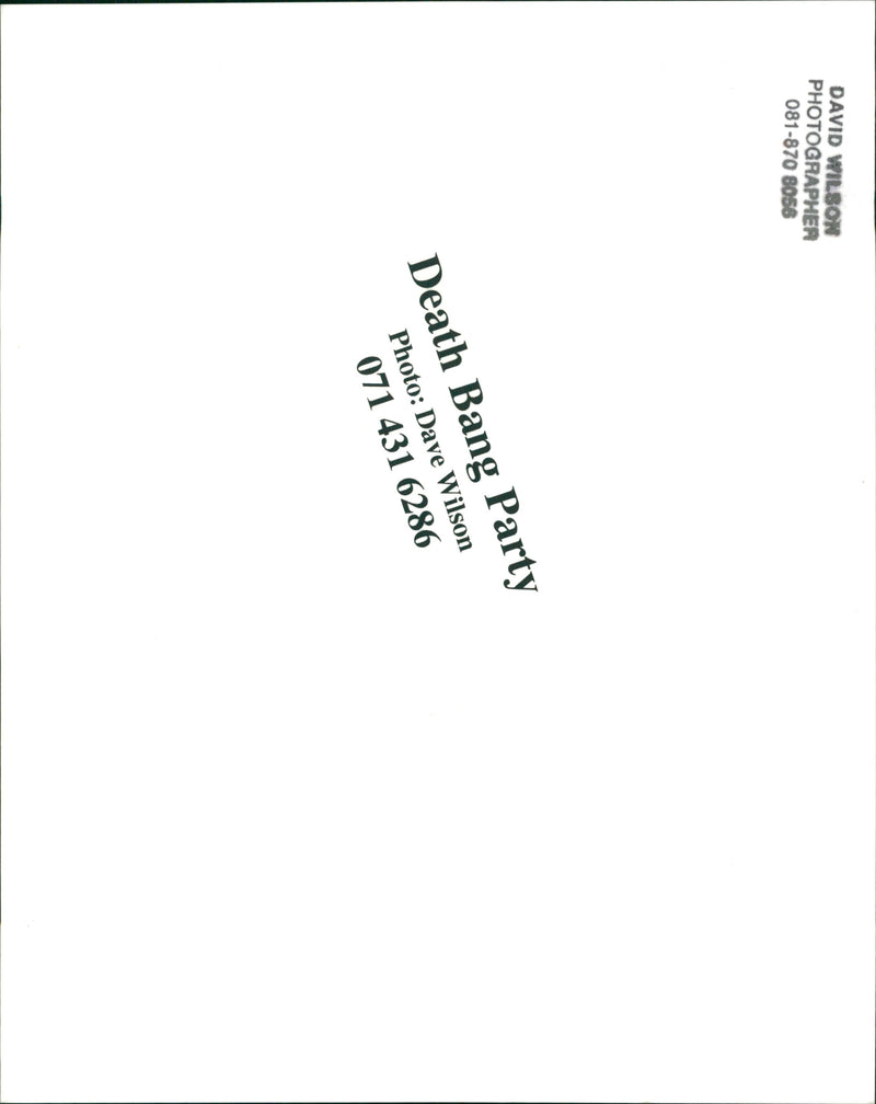 Band 'Death Bang Party' artists in a concert - Vintage Photograph