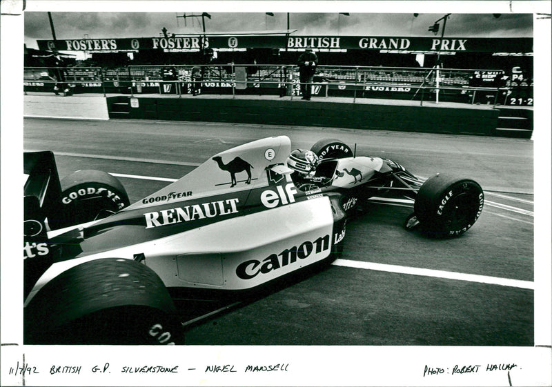Nigel Mansell - Vintage Photograph
