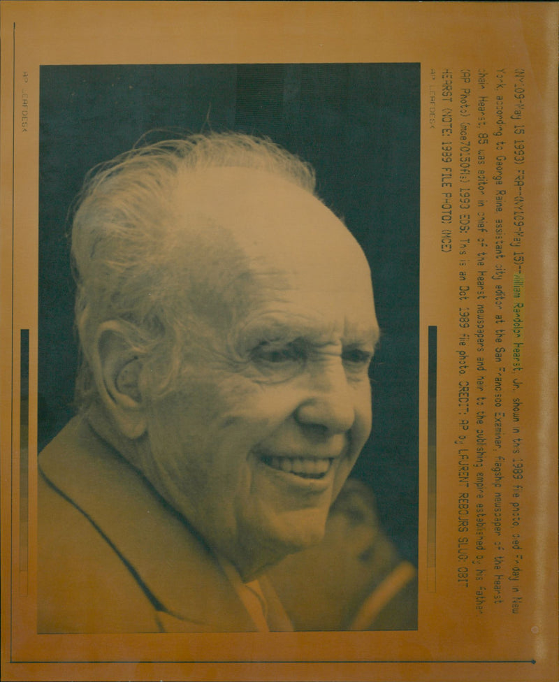 William Randolph Hearst, Jr died in New York. - Vintage Photograph