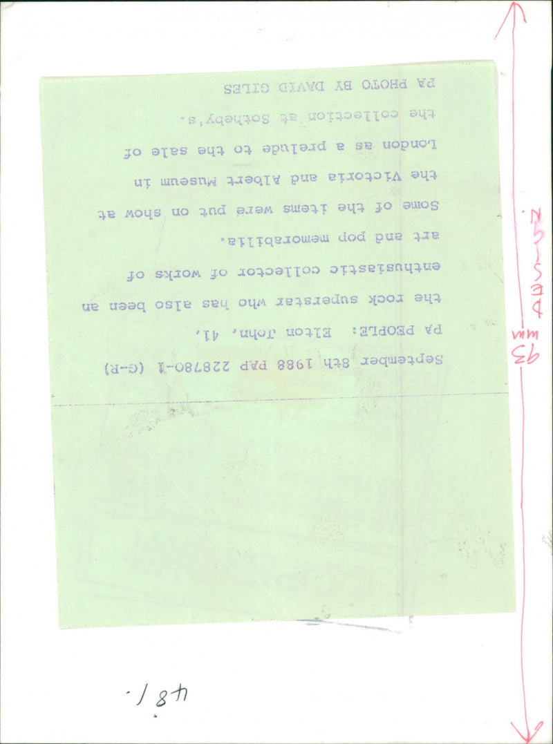 Elton John - Vintage Photograph