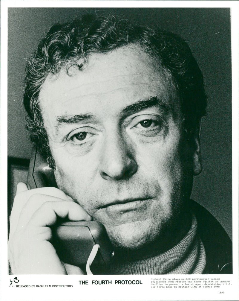 Portrait of Michael Caine plays as John Preston of the British Security Service in film "The Fourth Protocol" - Vintage Photograph