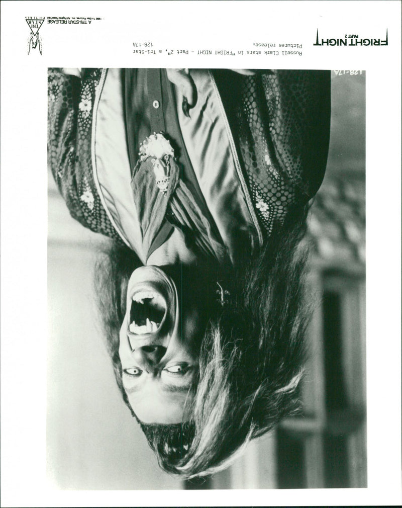 Russell Clark stars as a vampire in 1988's film "Fright Night Part 2" - Vintage Photograph